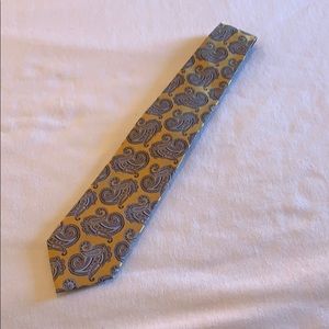 Joseph A Banks Gold and Blue Paisley Tie
